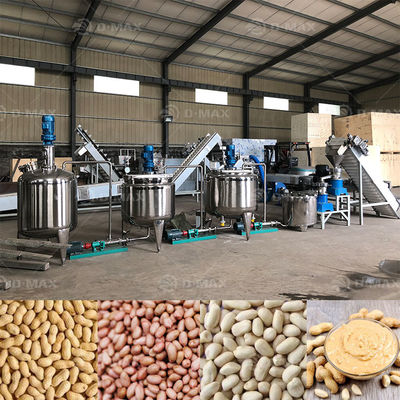 Fabbrica alimentare Linea di produzione di pasta di arachidi 3000*1200*1700mm Trasformazione commerciale del burro di arachidi