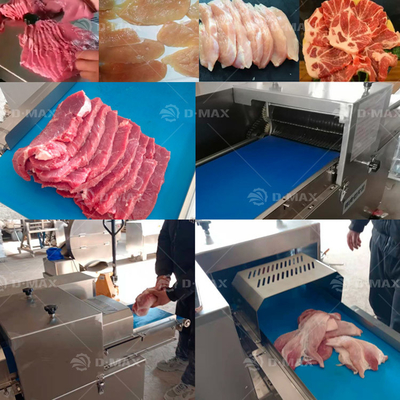 Macchina automatica di taglio orizzontale di carne per la trasformazione di carne fresca di manzo, pollo, pesce e maiale