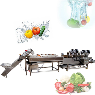 Linea di trasformazione delle verdure ad alta velocità con potenza di 3,75 kW e tecnologia di pulizia delle bolle