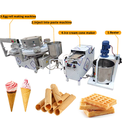 Food Tray Wafer Biscuit Crispy Egg Roll Waffle Maker per le esigenze del cliente