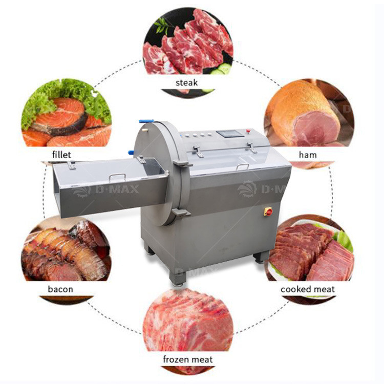 Taglio di carne surgelata Funzione Tagliatrice automatica di carne per bacon da deli Pesce prosciutto di pollo