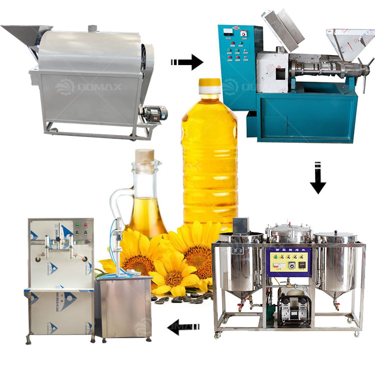 Macchina di raffinazione di olio da cottura ad alta produzione di olio per il raffinamento dell'olio di girasole