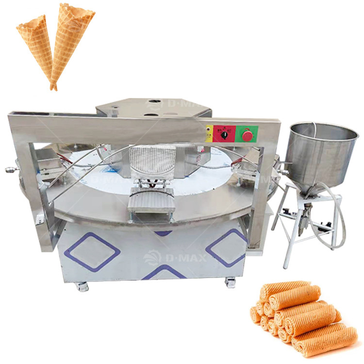 300 pcs/h Capacità elettrica/gas Crispy Biscuit Roll Maker per deliziosi biscotti a wafer